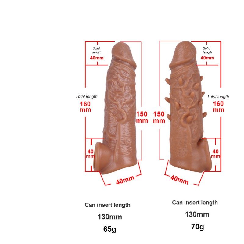Realistic Penis Sleeve 16cm (No Spikes) — view 14 of 14