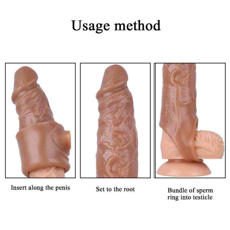 Realistic Penis Sleeve 16cm (No Spikes) — view 3 of 14